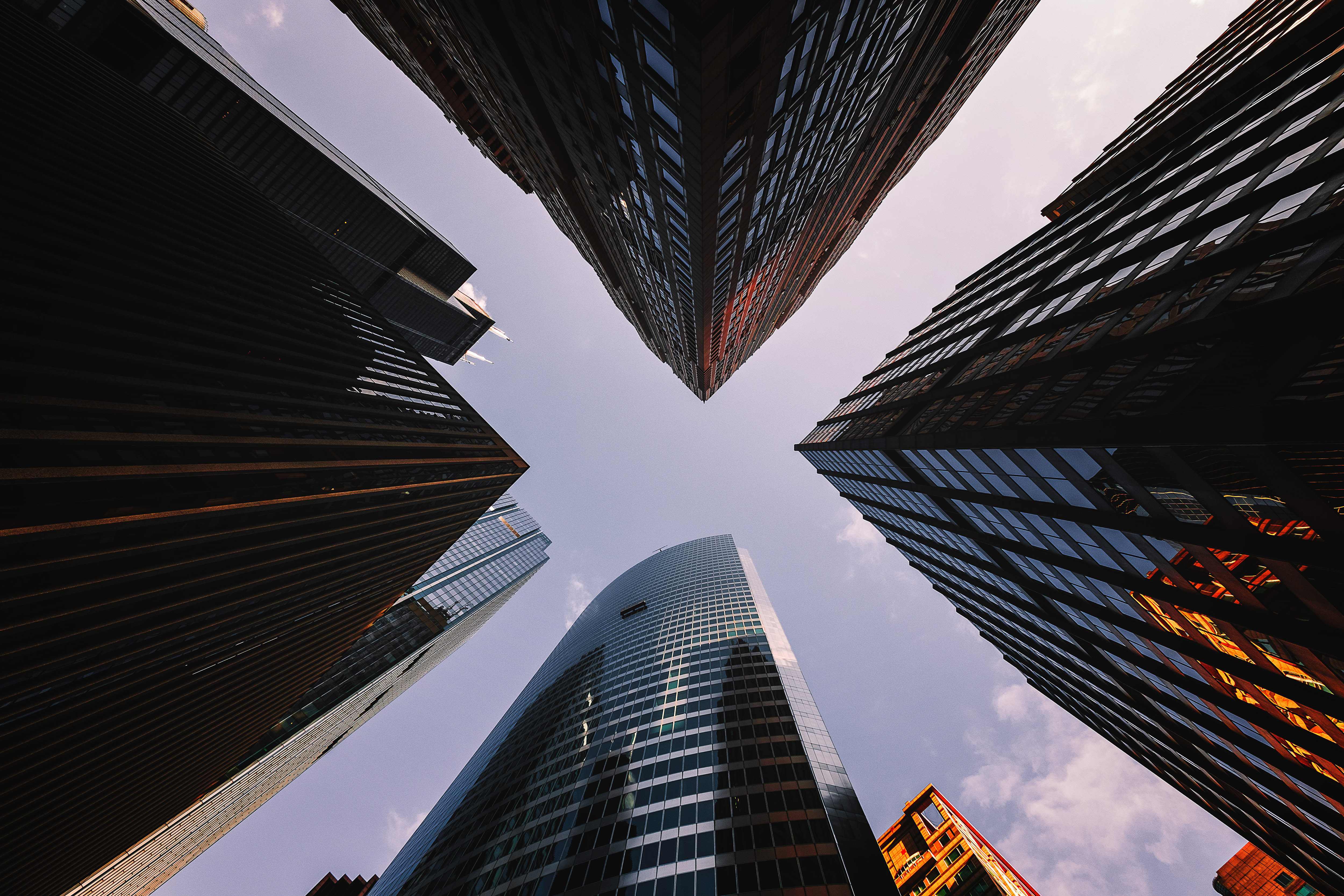 upwards view of chicago architecture