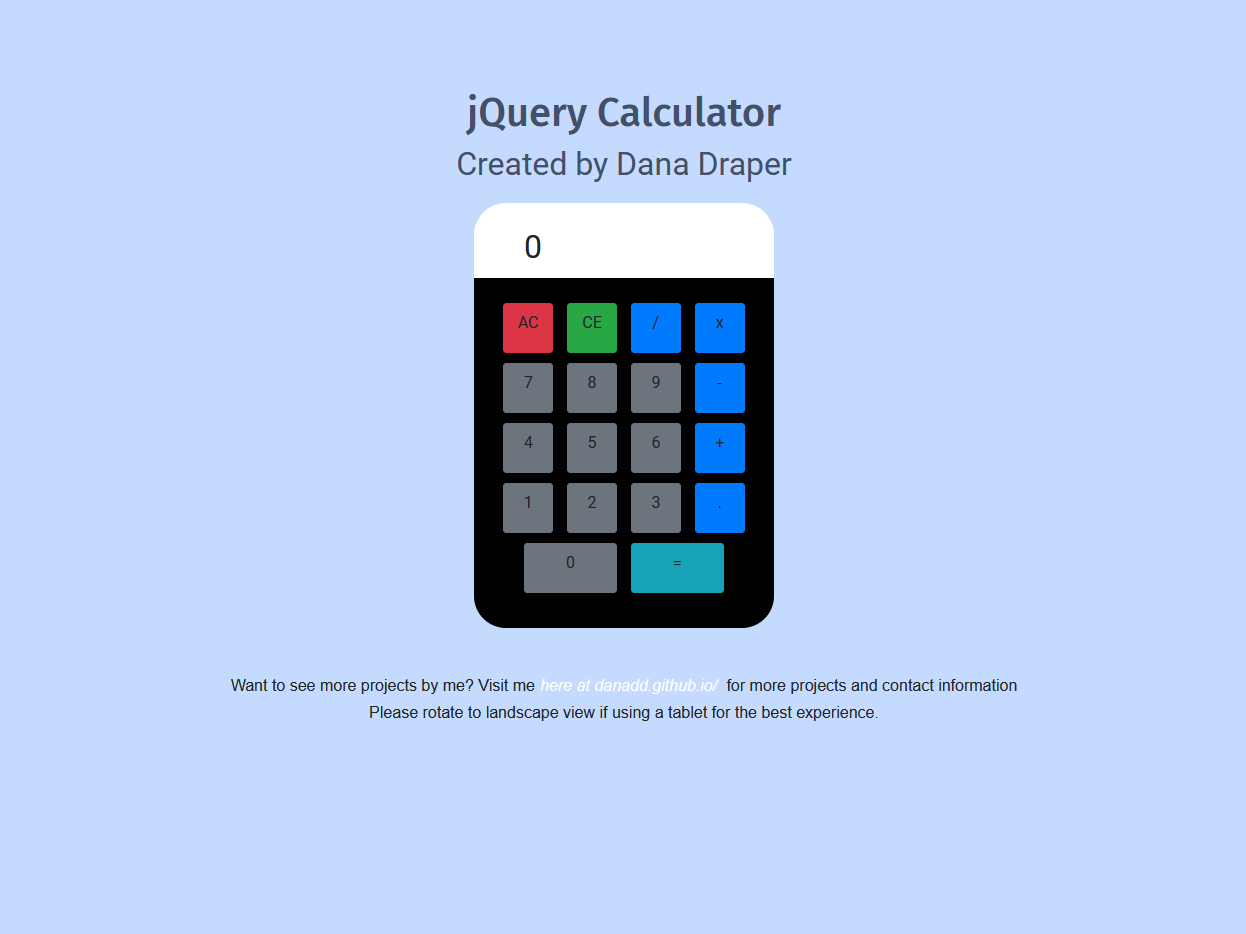Preview of jQuery Calc