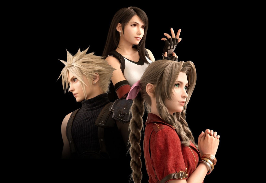 ffvii characters: Cloud, Aerith and Tifa